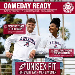 Arizona Wildcats Adult Arch & Logo Soft Style Gameday Hooded Sweatshirt - White
