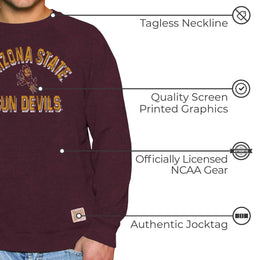 Arizona State Sun Devils Adult University Crewneck - Maroon