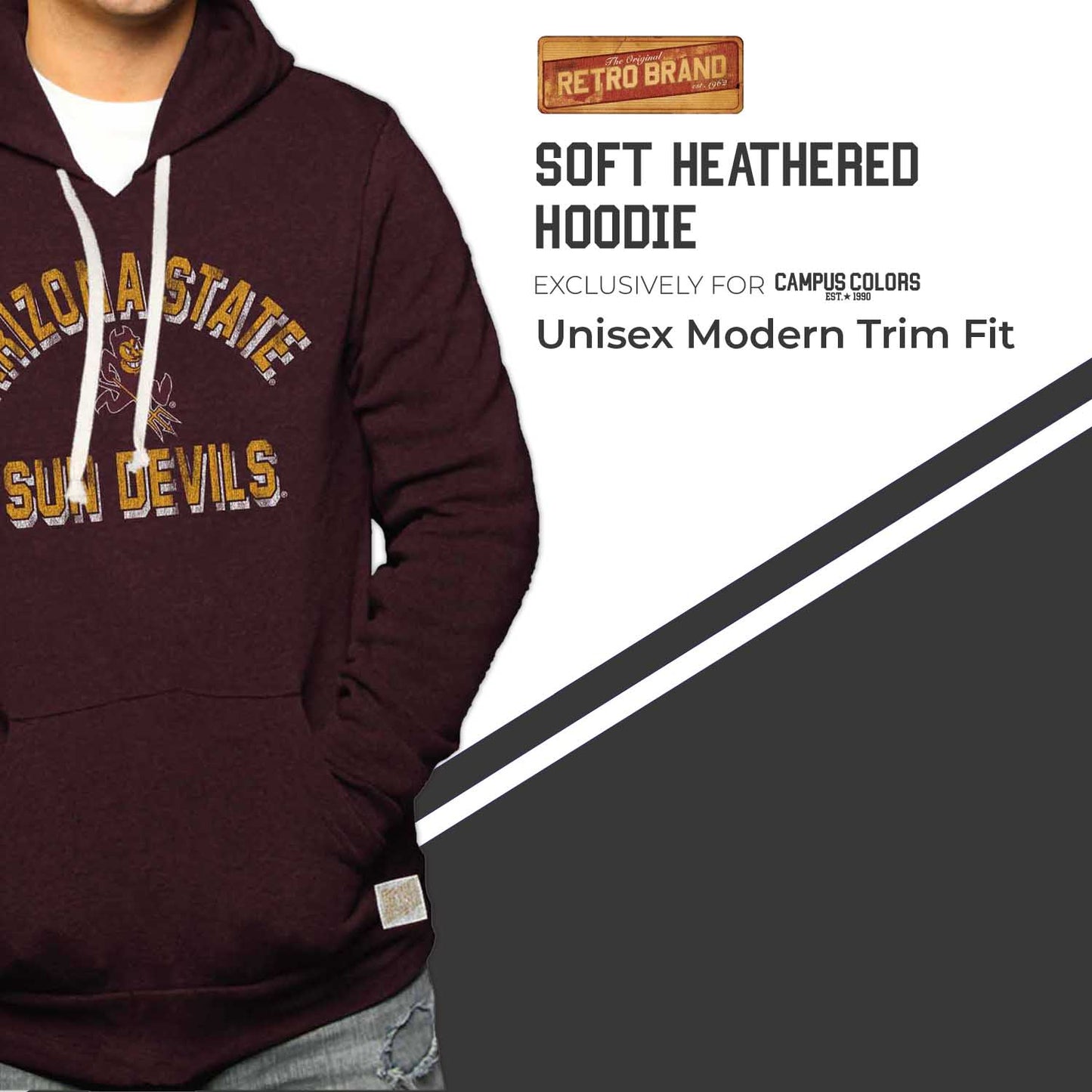 Arizona State Sun Devils Adult University Hoodie - Maroon