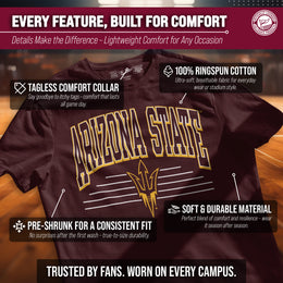 Arizona State Sun Devils NCAA Adult Unisex Overtime Classics T-Shirt - Maroon