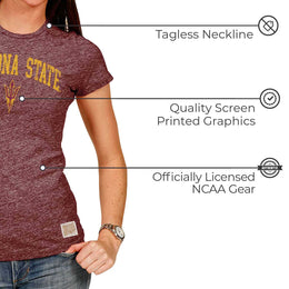 Arizona State Sun Devils University Women's T-Shirt  - Maroon