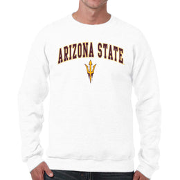 Arizona State Sun Devils Adult Arch & Logo Soft Style Gameday Crewneck Sweatshirt - White