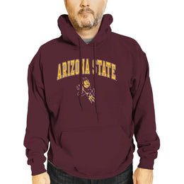 Arizona State Sun Devils Adult Arch & Logo Soft Style Gameday Hooded Sweatshirt - Maroon