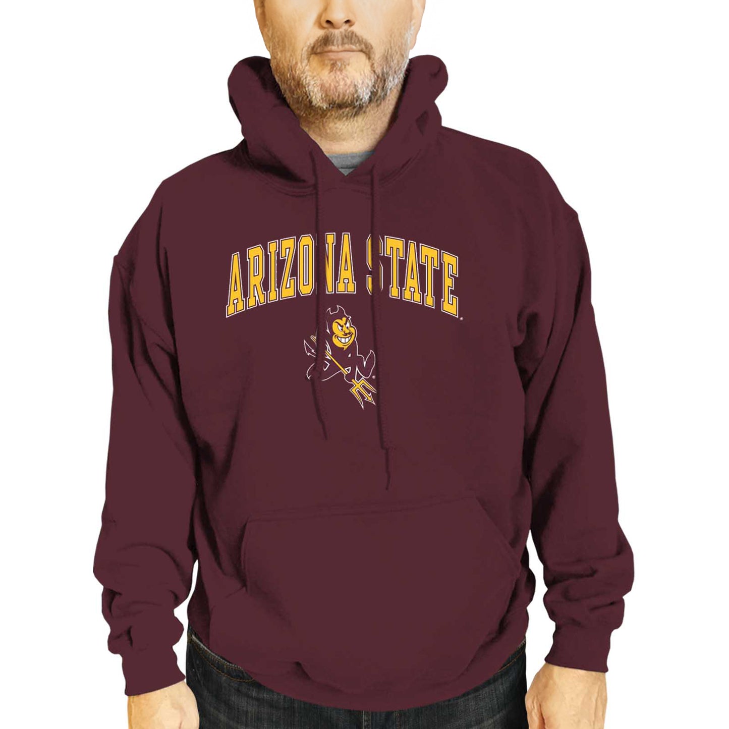 Arizona State Sun Devils Adult Arch & Logo Soft Style Gameday Hooded Sweatshirt - Maroon