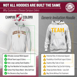 Arizona State Sun Devils Adult Arch & Logo Soft Style Gameday Hooded Sweatshirt - White