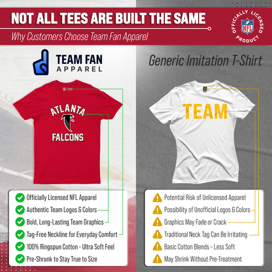 Atlanta Falcons NFL Adult Retro Gameday Unisex T-Shirt - Red