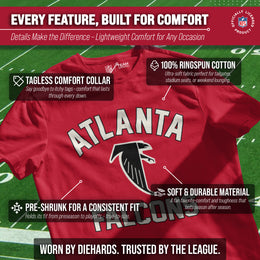 Atlanta Falcons NFL Adult Retro Gameday Unisex T-Shirt - Red