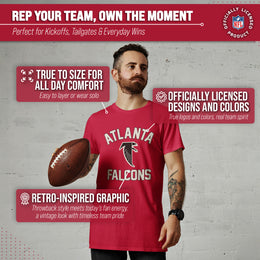 Atlanta Falcons NFL Adult Retro Gameday Unisex T-Shirt - Red
