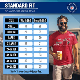 Atlanta Falcons Adult NFL Speed Stat Sheet T-Shirt - Red