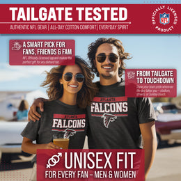 Atlanta Falcons NFL Adult Team Block Tagless T-Shirt - Charcoal