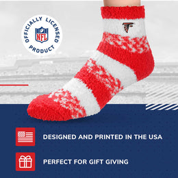 Atlanta Falcons NFL Cozy Soft Slipper Socks - Red