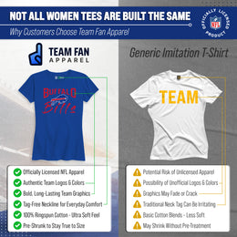 Buffalo Bills NFL Women's Paintbrush Fitted T-Shirt - Royal