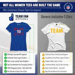 New York Giants NFL Women's Paintbrush Fitted T-Shirt - Royal