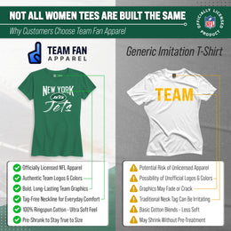 New York Jets NFL Women's Paintbrush Fitted T-Shirt - Green