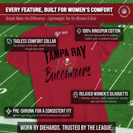 Tampa Bay Buccaneers NFL Women's Paintbrush Fitted T-Shirt - Red