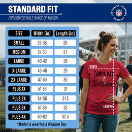 Tampa Bay Buccaneers NFL Women's Paintbrush Fitted T-Shirt - Red