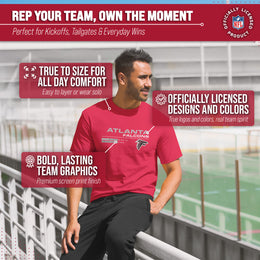 Atlanta Falcons Adult NFL Speed Stat Sheet T-Shirt - Red