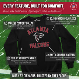 Atlanta Falcons NFL Adult Gameday Football Crewneck Sweatshirt - Black