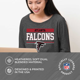 Atlanta Falcons NFL Womens Charcoal Crew Neck Football Apparel - Charcoal