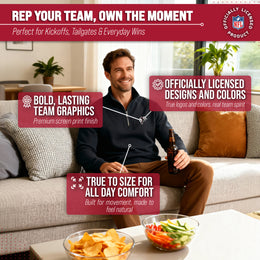 Atlanta Falcons NFL Adult Unisex Team Logo Quarter Zip Pullover Sweatshirt - Black