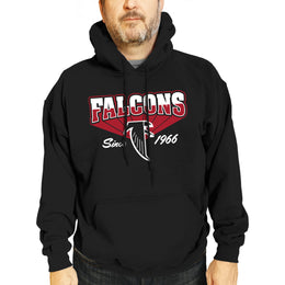 Atlanta Falcons NFL Adult Unisex Vintage Block Ultra Soft Fleece Hooded Sweatshirt - Black