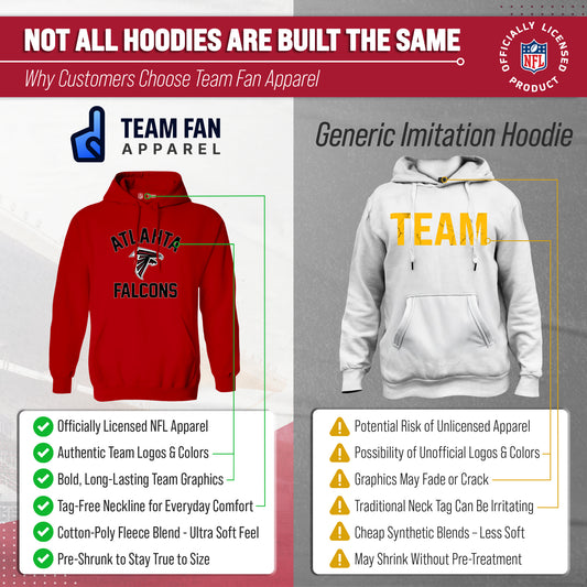 Atlanta Falcons NFL Adult Gameday Hooded Sweatshirt - Red