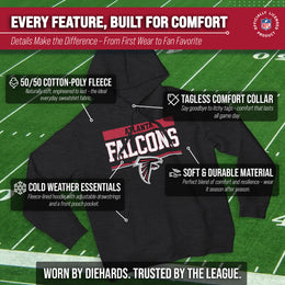 Atlanta Falcons NFL Adult Gameday Charcoal Hooded Sweatshirt - Charcoal