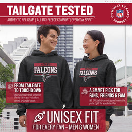 Atlanta Falcons NFL Adult Gameday Charcoal Hooded Sweatshirt - Charcoal