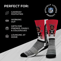 Atlanta Falcons FBF NFL Youth V Curve MVP Calvin Ridley Player Crew Socks - Red