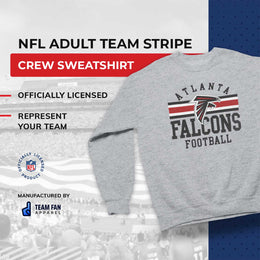 Atlanta Falcons NFL Team Stripe Crew Sweatshirt - Sport Gray