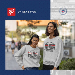 Atlanta Falcons NFL Team Stripe Crew Sweatshirt - Sport Gray