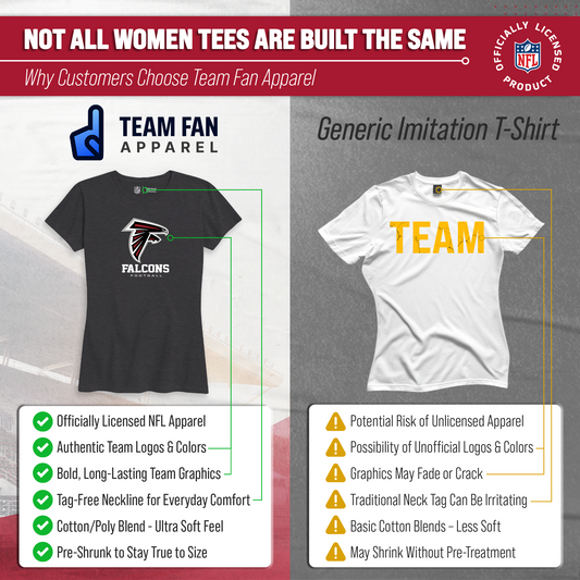 Atlanta Falcons Women's NFL Ultimate Fan Logo Short Sleeve T-Shirt - Black