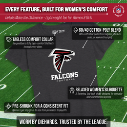 Atlanta Falcons Women's NFL Ultimate Fan Logo Short Sleeve T-Shirt - Black