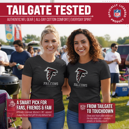 Atlanta Falcons Women's NFL Ultimate Fan Logo Short Sleeve T-Shirt - Black