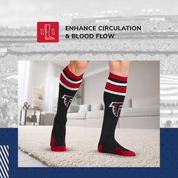 Atlanta Falcons NFL Adult Knee High-Performance Socks - Black