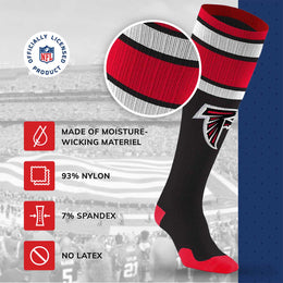 Atlanta Falcons NFL Adult Knee High-Performance Socks - Black