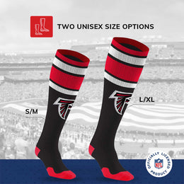 Atlanta Falcons NFL Adult Knee High-Performance Socks - Black