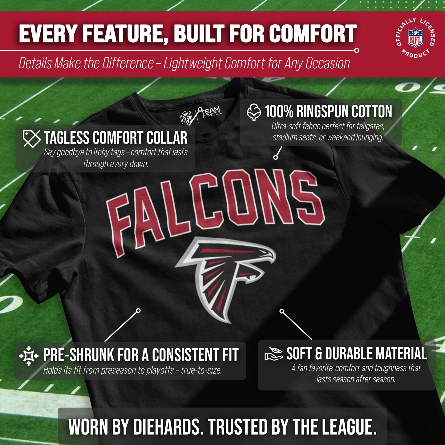 Atlanta Falcons NFL Home Team Tee - Black