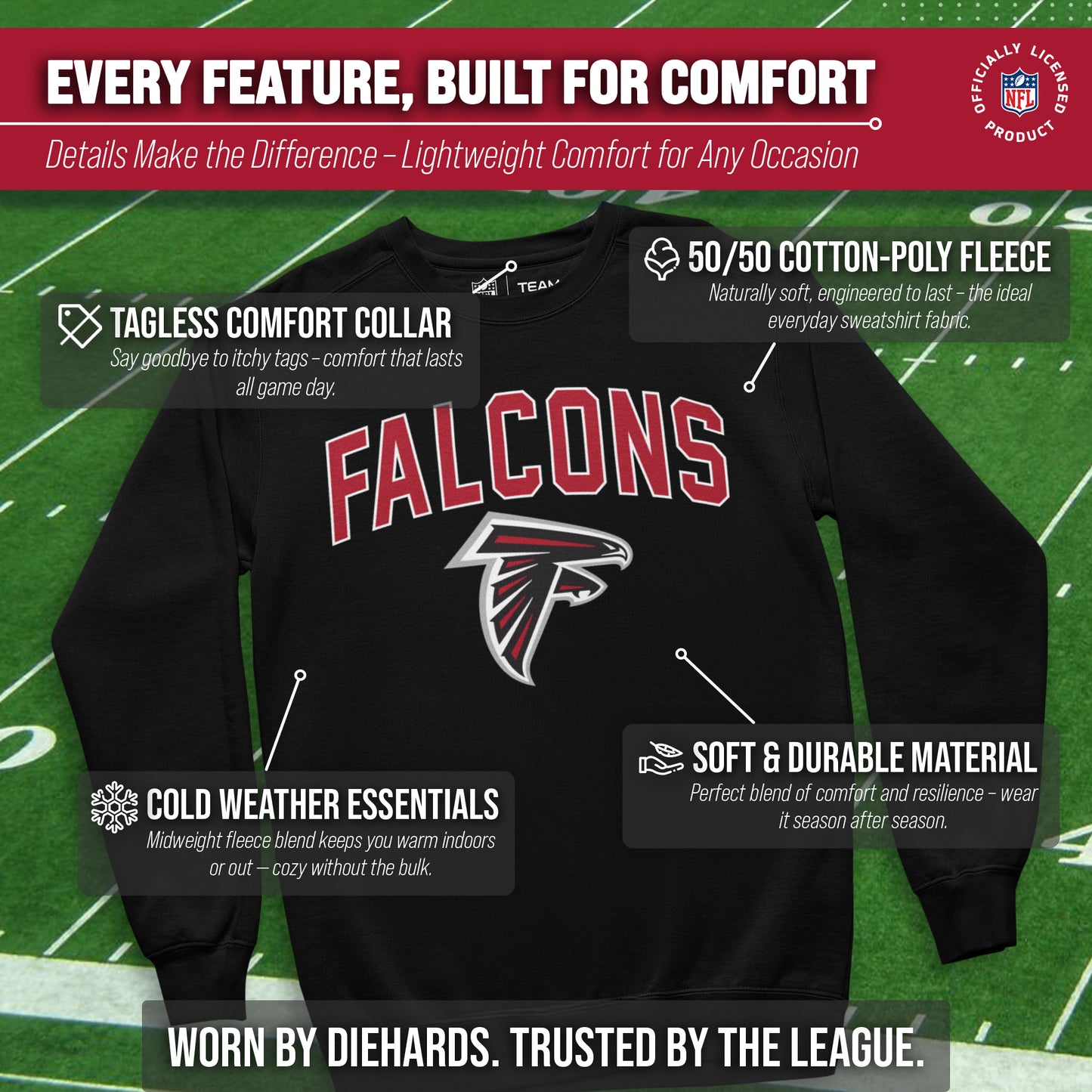 Atlanta Falcons NFL Home Team Crew - Black
