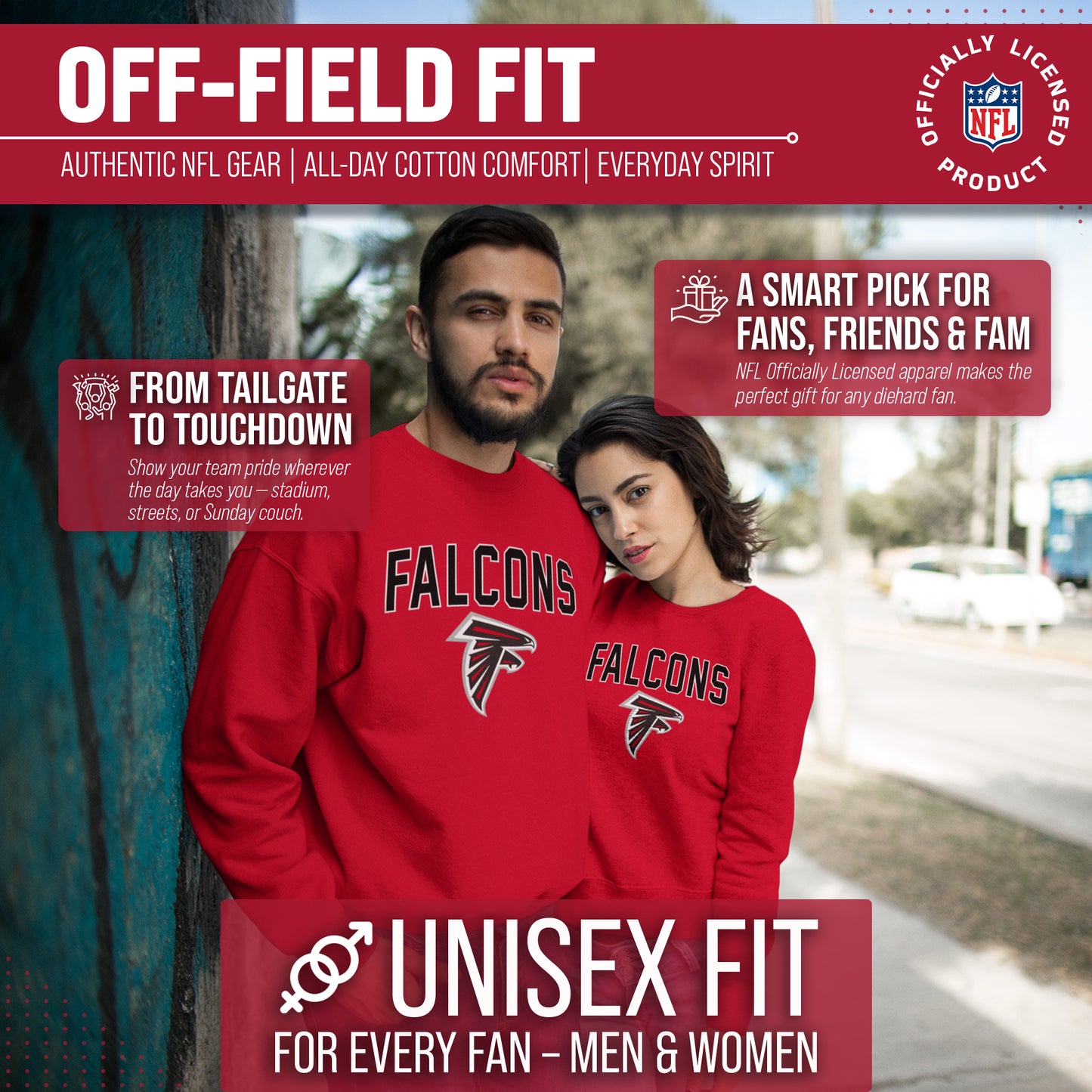 Atlanta Falcons NFL Home Team Crew - Red