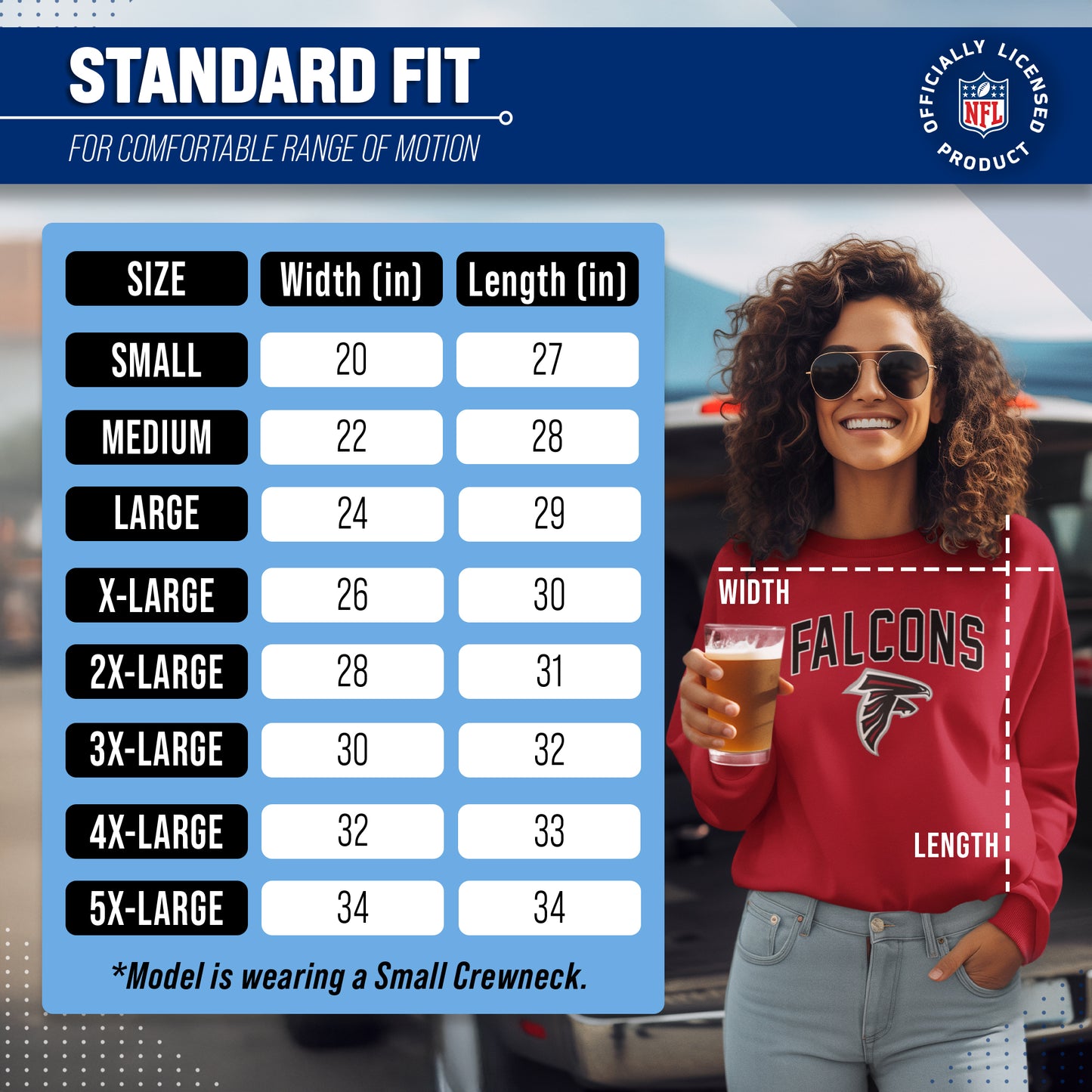 Atlanta Falcons NFL Home Team Crew - Red