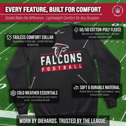 Atlanta Falcons NFL Adult True Fan Crewneck Sweatshirt - Charcoal
