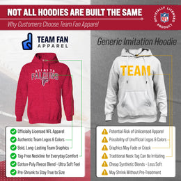 Atlanta Falcons NFL Adult Unisex Starting Fresh Ultra Soft Fleece Hooded Sweatshirt - Red