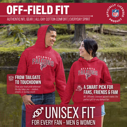 Atlanta Falcons NFL Adult Unisex Starting Fresh Ultra Soft Fleece Hooded Sweatshirt - Red
