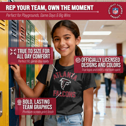 Atlanta Falcons NFL Youth Gameday Football T-Shirt - Black