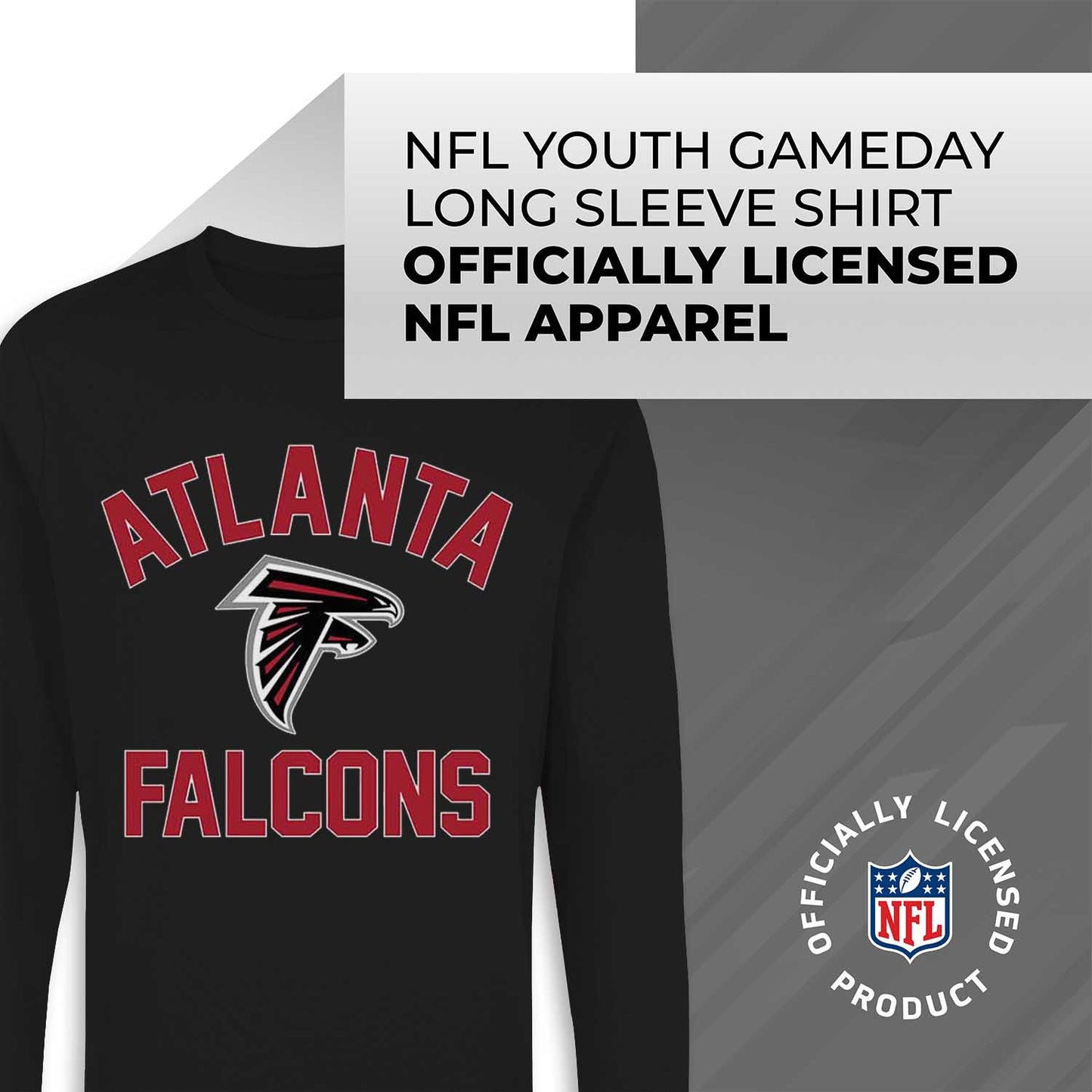 Atlanta Falcons NFL Youth Gameday Crewneck Sweatshirt - Black