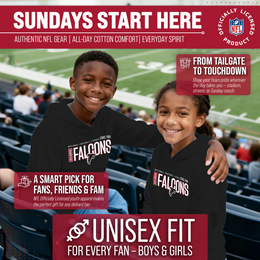 Atlanta Falcons NFL Youth Modern Endzone Football Fleece Hooded Sweatshirt - Black