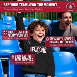 Atlanta Falcons NFL Youth Modern Endzone Football Fleece Hooded Sweatshirt - Black