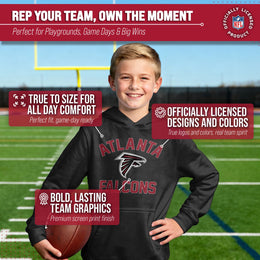 Atlanta Falcons NFL Youth Gameday Hooded Sweatshirt - Black