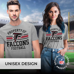 Atlanta Falcons NFL Adult Property Of T-Shirt - Sport Gray